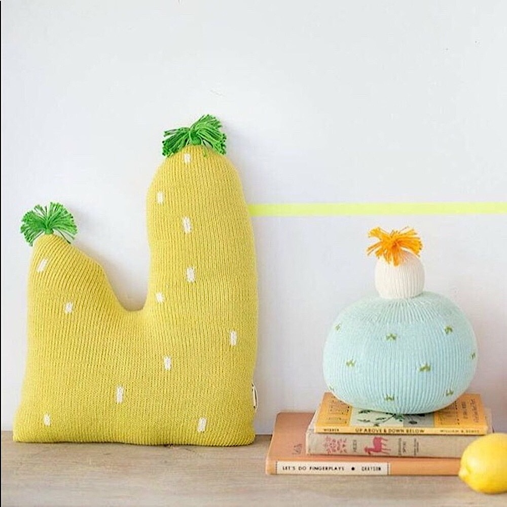 NEW BlaBla: knit cactus pillow — green :: limited edition
